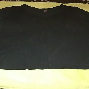 A black v-neck t-shirt